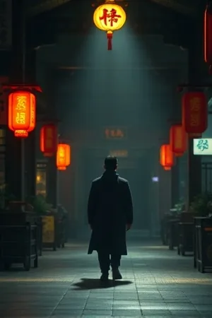 《雾港回声》雨夜渡轮甲板上的两个人影
